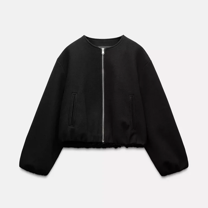 ملابس خارجية نسائية طويلة من Sve Pilot Jaet متعددة الاستخدامات لخريف 2025 Z فضفاضة تناسب عادية بطول Sve وسحاب للإغلاق