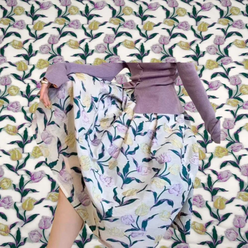 

Жаккардовая ткань, весна-лето, тонкое дышащее платье-тюльпан, модное платье для дизайна шитья своими руками, оптовая продажа, ткань по метрам