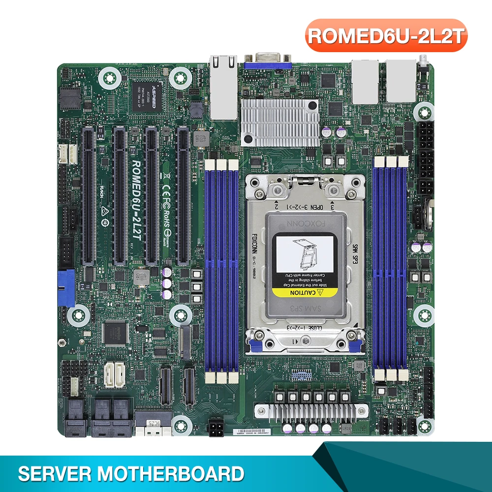 

ROMED6U-2L2T For ASRock Server Motherboard Supports EPYC 7002 7003 DDR4 RDIMM LRDIMM