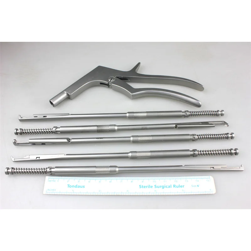 Minimally invasive ultra-thin lamina rongeur UBE gun type lamina rongeur 360 degree rotating spinal orthopedic instrument