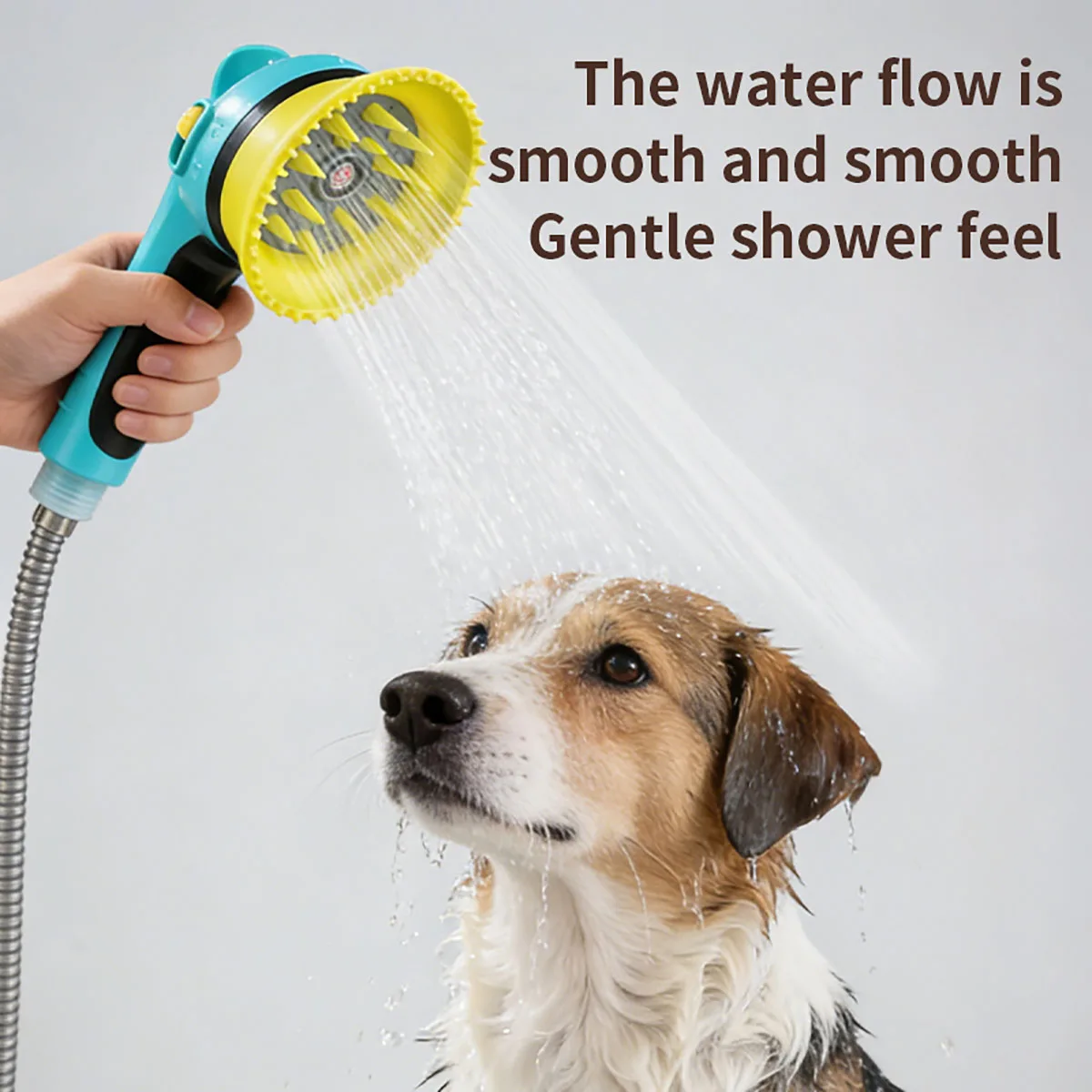 Dog Shower Head Silicone Massage Brush Soft Water Output Pet Bather Comfortable Cat Dog Bath Puppy Dog Grooming Dogs Accessories