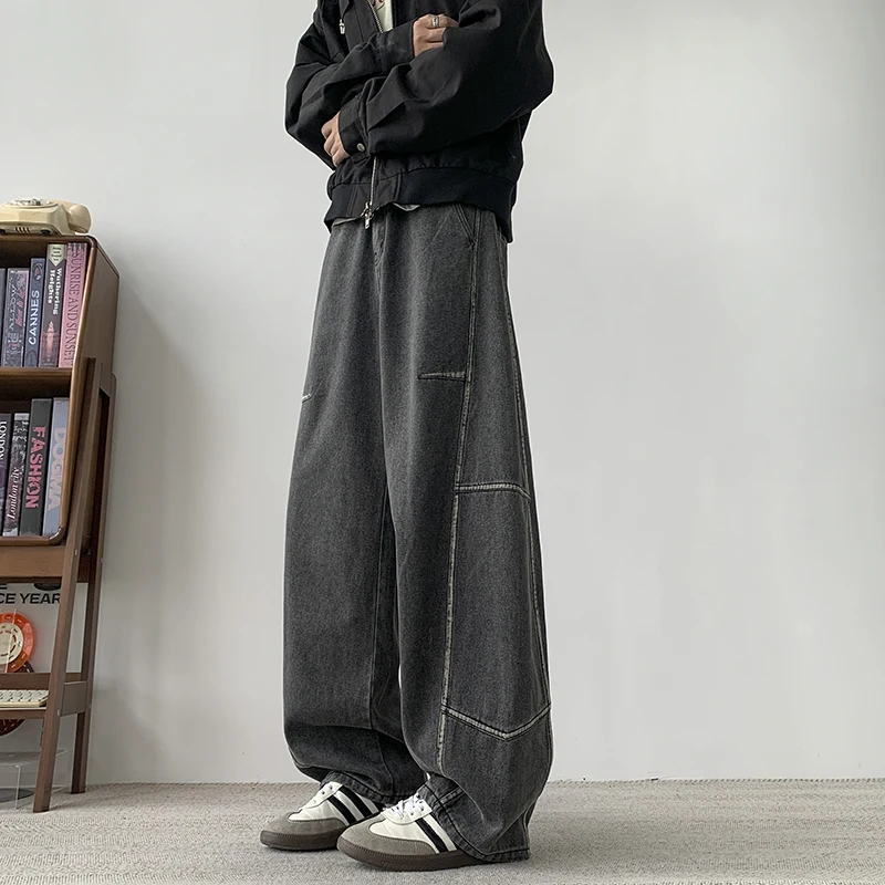 Herrenhose, Angelhose, vielseitig, Übergröße, Herren-Jeanshose, locker, Herbst, gerades Bein, Herren-Jeanshose, trendig, lässig