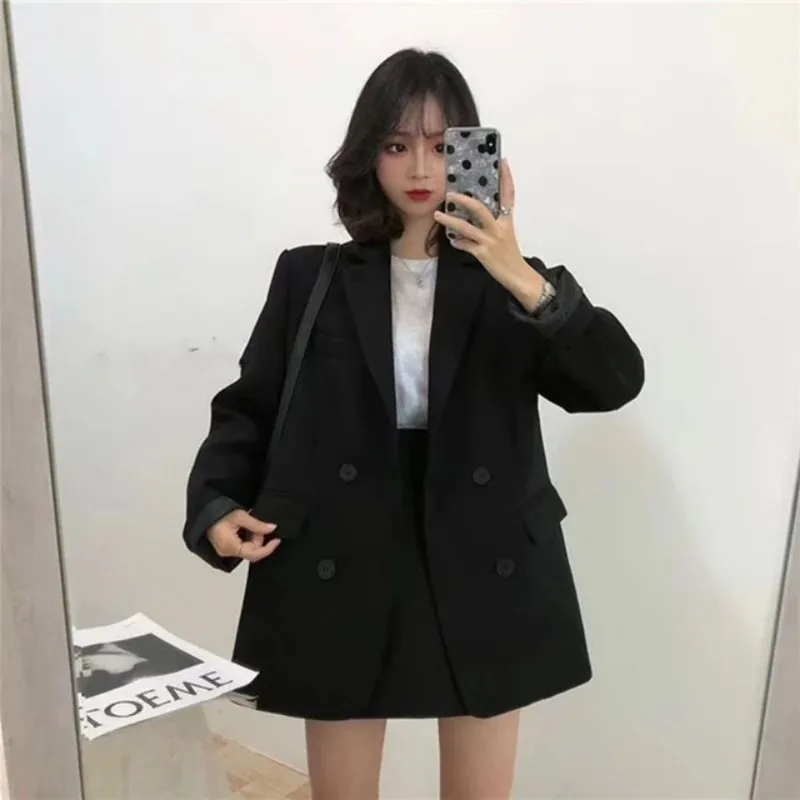 Blazers Women Elegant Design Solid Temperament All-match Korean Style Basic Office Simple Leisure Classic Ladies Daily Vintage