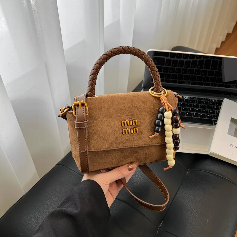 

2025 New Vintage Small Square Bag for Women, Genuine Leather Crossbody Purse, Multi-Function Handheld Shoulder Bag