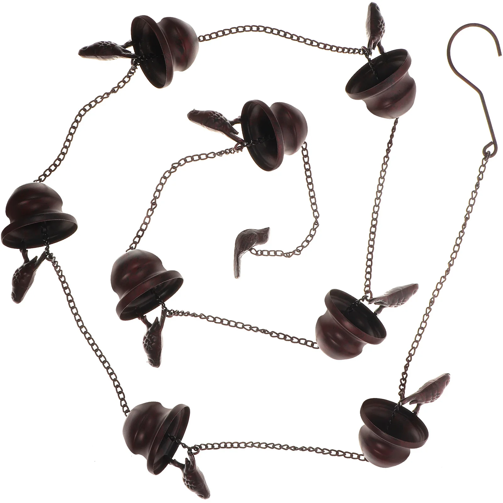 سلسلة المطر الرجعية النحاس الزخرفية مزراب الصرف في الهواء الطلق حديقة المنزل دائم المحمولة خفيفة الوزن سهلة التركيب هدية الجمال #5