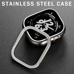 Stainless steel Case Cover For Apple watch Ultra 2 49mm Metal Bumper Protector Accessories iWatch series Ultra 49mm