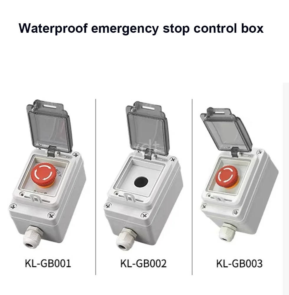 إيقاف الطوارئ مفتاح بـزر دفع صندوق التحكم مصعد مع غطاء للحماية حاوية مقاومة للماء 22 مم مثبتة #6