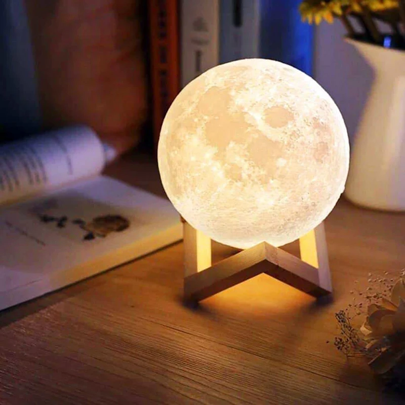 Moon Light Decoration for Home Planet Creative Table Lamp Led Lights Living Room Decoration Mood Bedroom Desk USB Night light