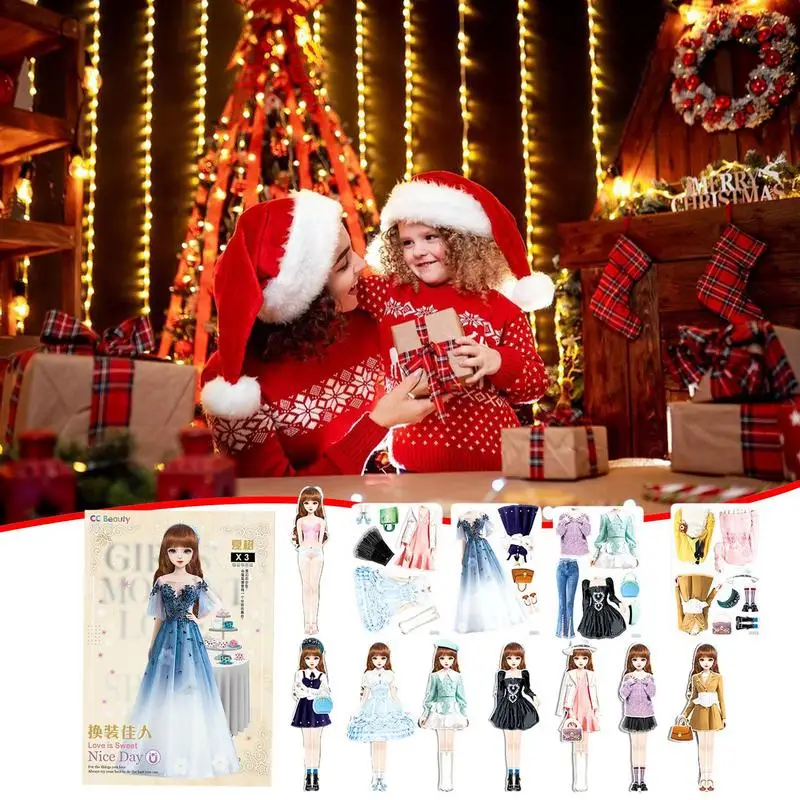 Magnetic Dress Up Relaxing And Fun Clothing Matching Game Portable Princess Dress Up Paper Doll Easy To Grip Gift For Children