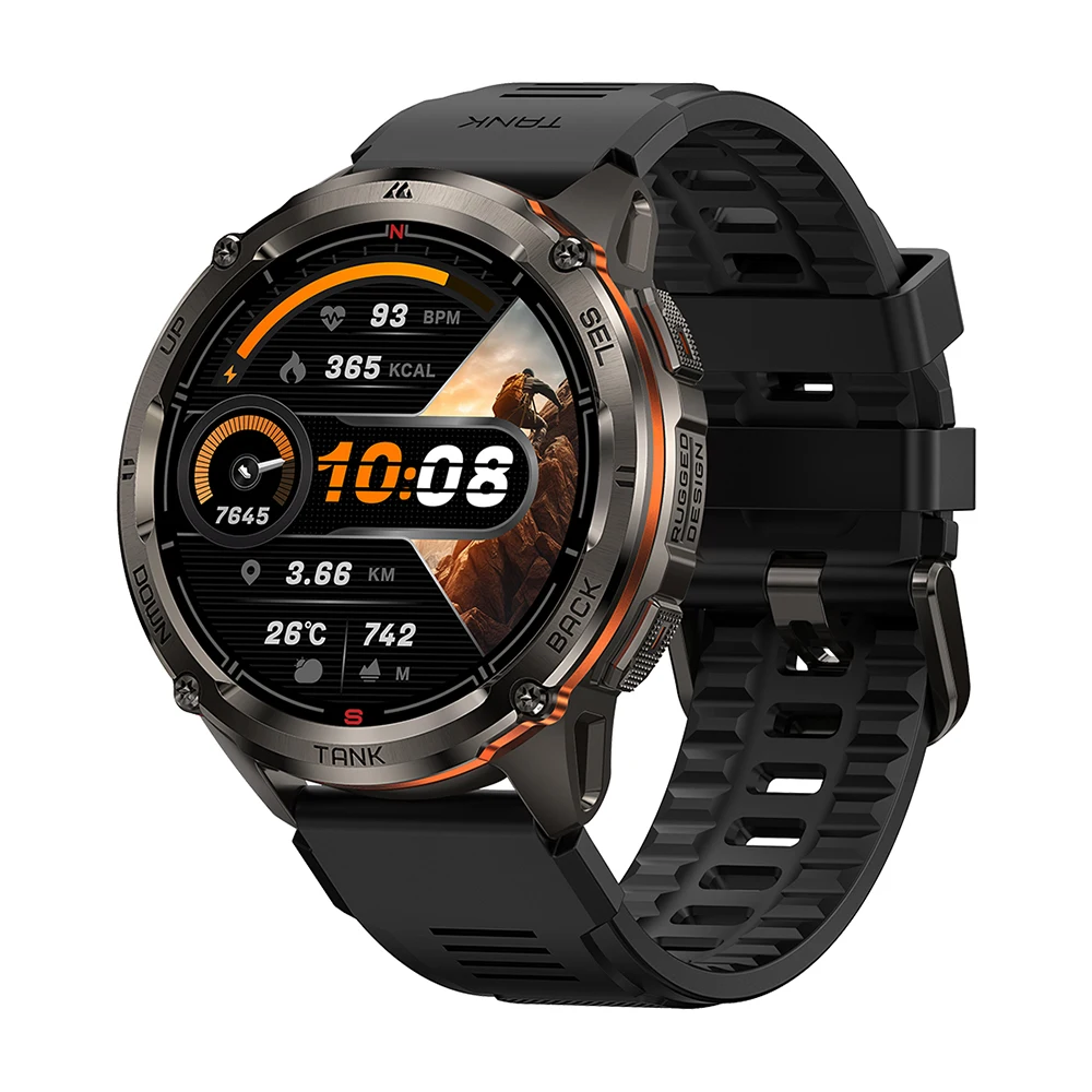 KOSPET TANK T3 Ultra 2 GPS Smart Watch For Men 60 Days Battery Compass Altimeter Barometric 5ATM IP69K Waterproof Men's Watches