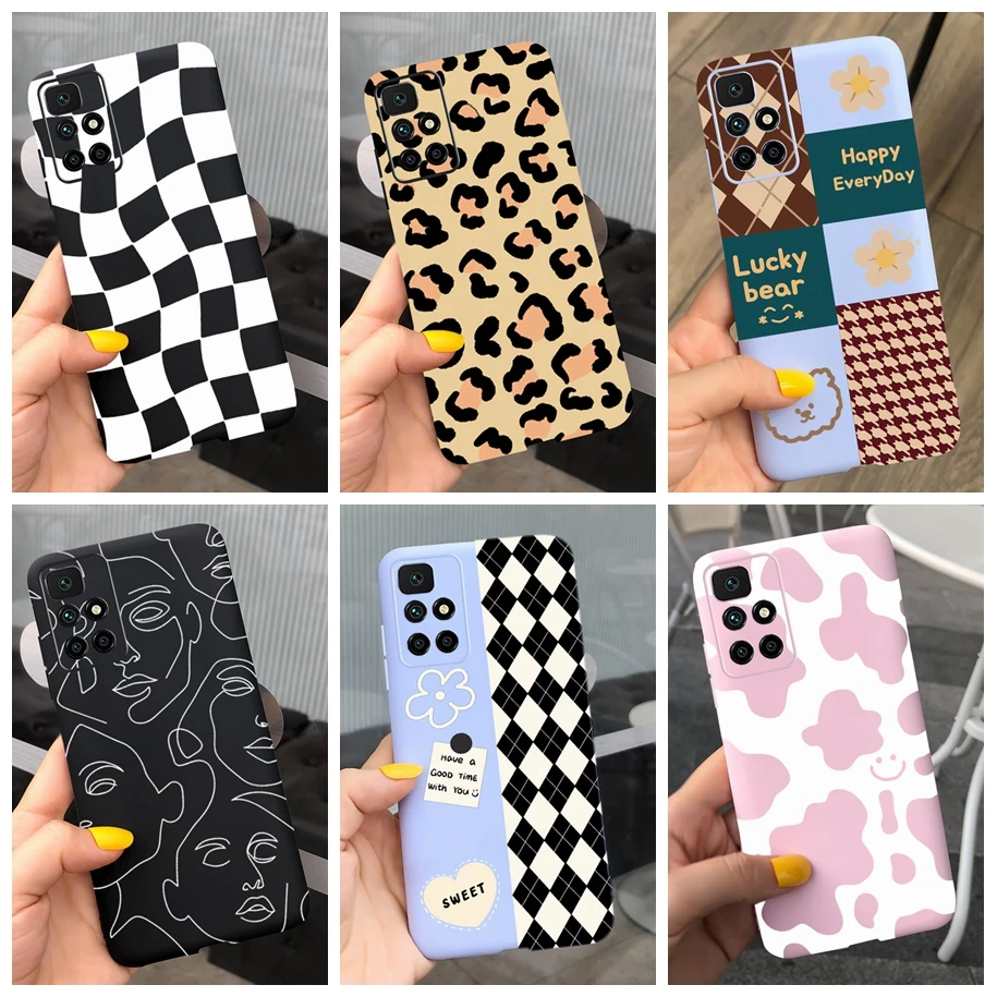 For Xiaomi Redmi 10 2022 Case Popular Square Pattern Capa Soft Silicone Phone Cover For Xiaomi Redmi 10 Prime 2022 Redmi10 Funda