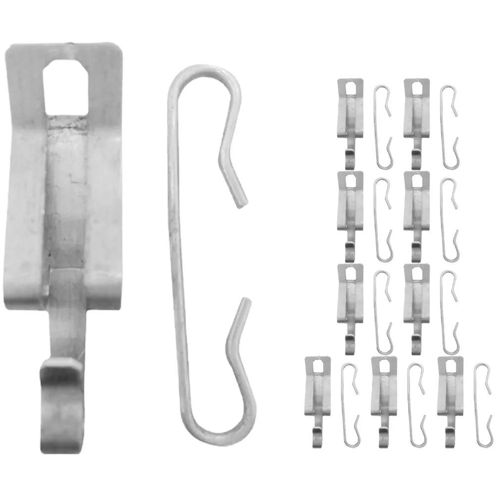 20Pcs Heat Cable Clips and Aluminum Roof Cable Spacers Kit Adjustable Outdoor Gutter Heater Clips Roof Snow Hook