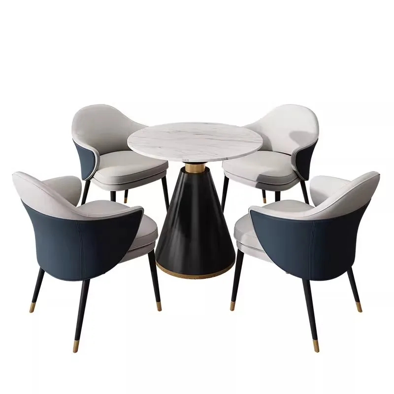 

Light luxury negotiation table and chair combination hotel office leisure chair office sofa leisure sofa reception sofa single