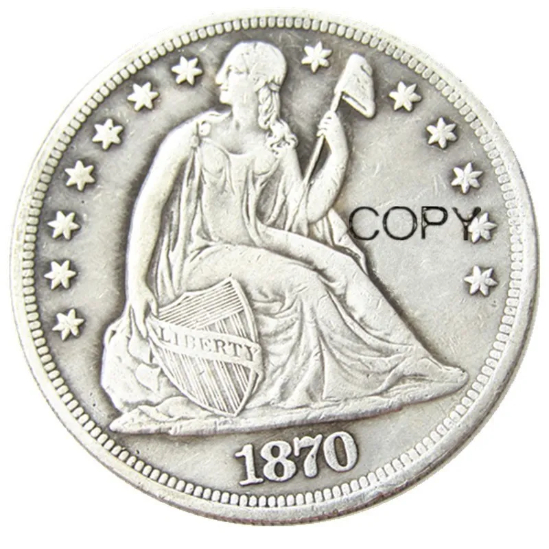 1870 Seated Liberty Dollar Silver Plated Copy Coins