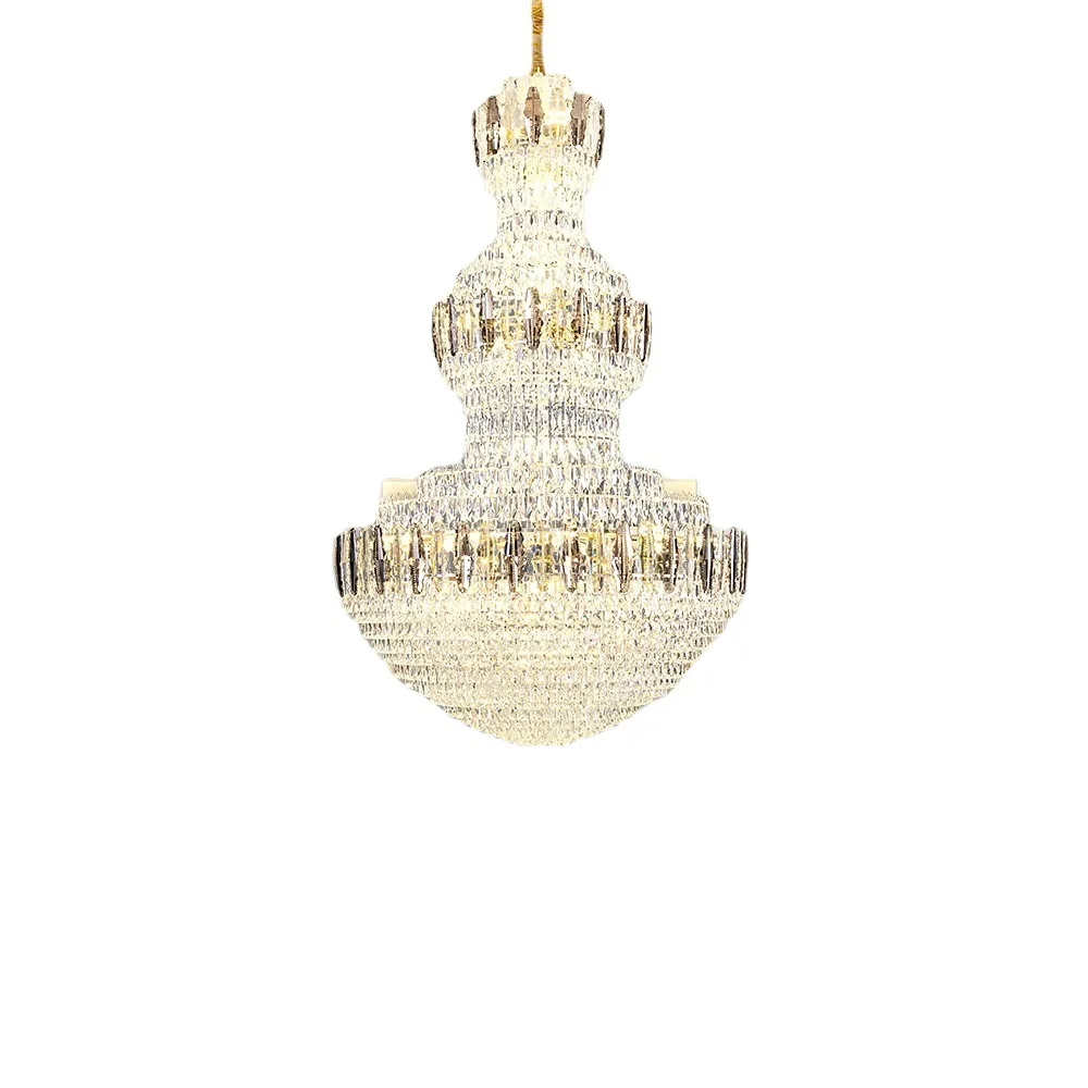 

Italian light luxury, crystal chandelier, hotel lobby lighting