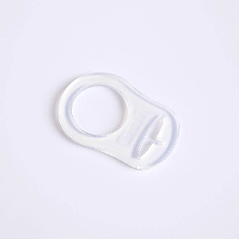 

J15U 12pcs Clear Silicone O Rings DIY Baby Dummy Napkin Pacifier Chain Clips Adapter Holder O Rings BPA