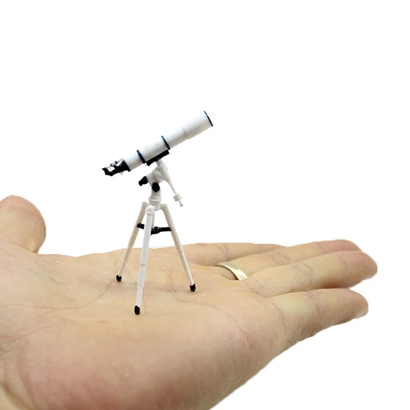 1PC Educational Science Toy Astronomy Telescope Model Pretend Decorations 1:12/1:20/1:25 Scale Dollhouse Miniature Accessories