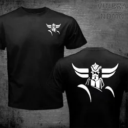 Front Back Print Goldorak Grendizer Mazinger Z T-Shirt Japanese Cartoon Design Summer Men's Tees Tops Short Sleeve Cotton Tshirt