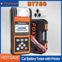 FOXWELL BT780 Car Battery Tester with Printer 12V/24V Cranking Test Charging Alternator Load Tester 100-2000CCA Battery Analyzer