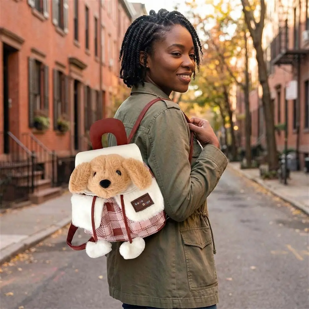 Cute School Bag Adjustable Straps Cartoon Dog Backpack Creative Large Capacity Rabbit Schoolbag Sweet Animal Shoulder Bag Gift