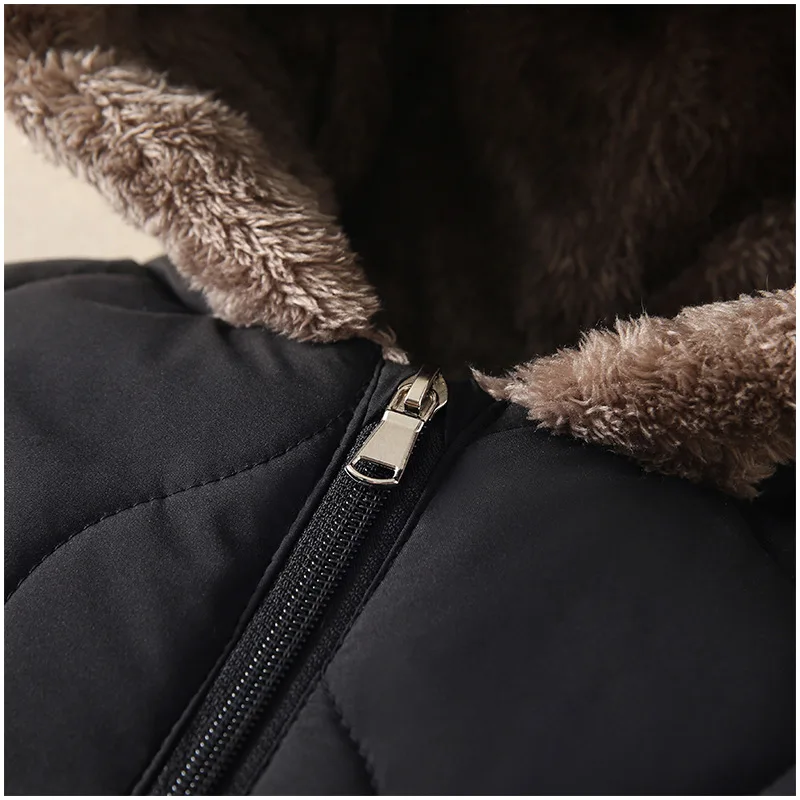 Neuer süßer Baby-Winteroverall mit Bärenohren und Kapuze, Kälteschutz-Skibekleidung, verdickte Baumwolle und Samt-Innenseite, Neugeborenen-Jumpsuit 0-2 Jahre – Detail 30