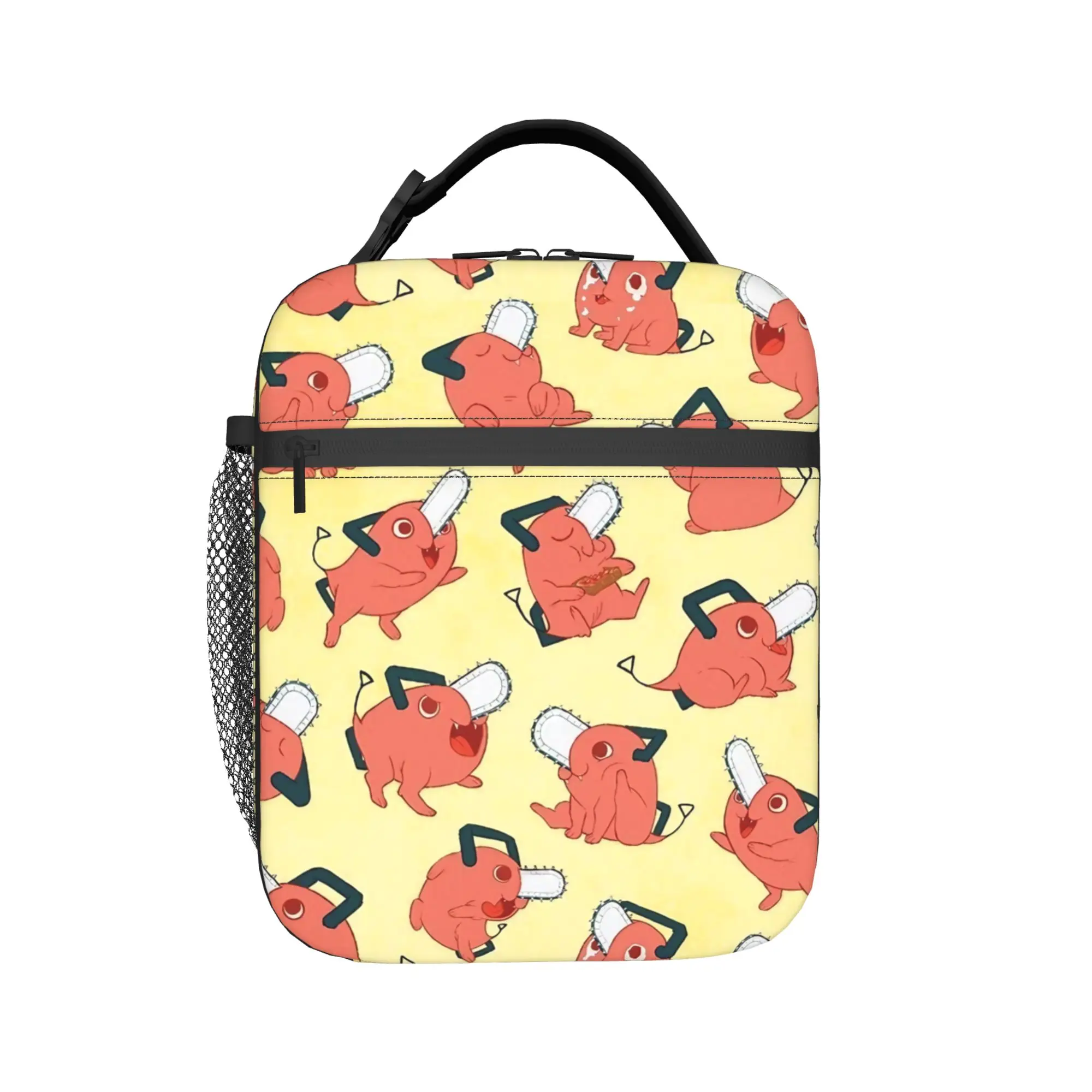 Pochita Insulated Lunch Bag Thermal Bag Reusable,Lunch Container C-Chainsaws Man Leakproof Tote Lunch Box Food Storage Bags