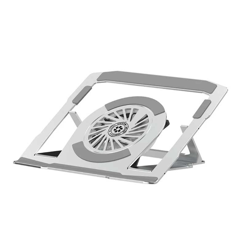 Adjustable Aluminum Laptop Stand With Cooling Fan,for 22in Laptop Portable Notebook Coolers Effective Heat Dissipation