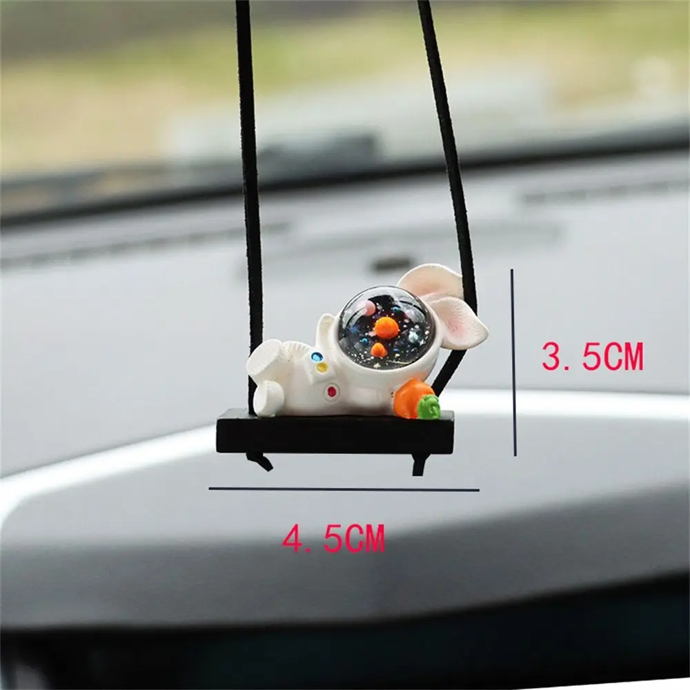 Fashion Swing Astronaut Car Pendant Resin Textured Rearview Mirror Hanging Car Accessories