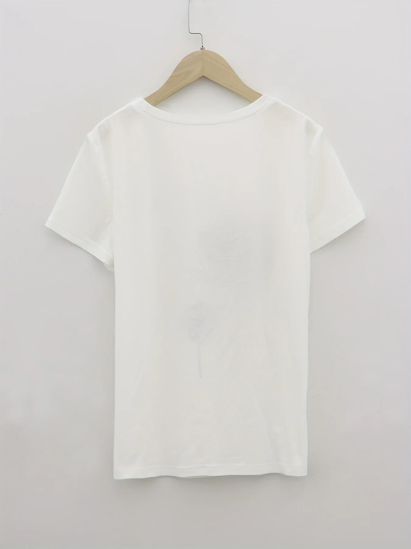Dandelion Print Crew Neck T-Shirt, Casual Short Sleeve Top For Spring & Summer, Women's Clothing image 6