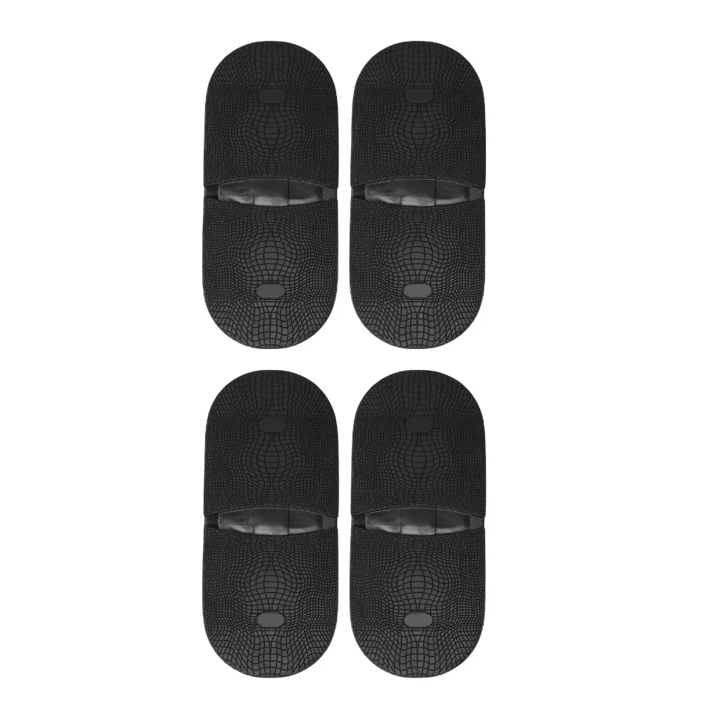 4 Pairs Resilience Rubber Shoe Sole Protector Black Color Non Skid Design Rubber Out Sole Heel Replacement Pads For Sneakers