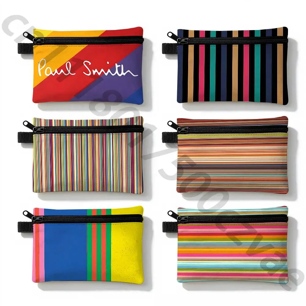 P-Paul S-Smith Waterproof Zipper Coin Purse Lightweight Hanging Key Pouch Card Holder For Daily Use