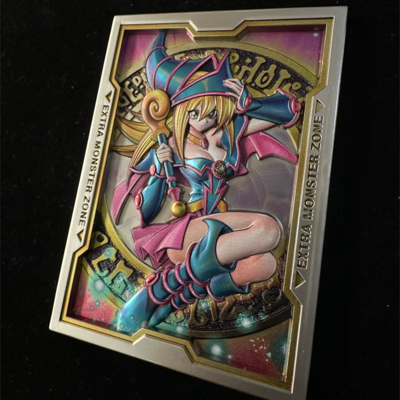 Yu-Gi-Oh geprägte Karte Dark Magician Girl Blue Eyes White Dragon Farbe dreidimensionale Metallkarte Sammlung Geschenk Großhandel – Detail 3