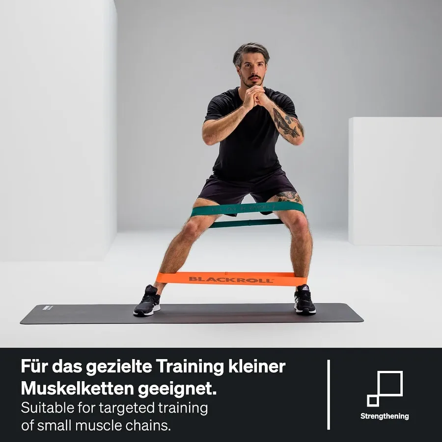 حزام BLACKROLL بحلقة 32 سم، حزام مقاومة للمنزل وصالة الألعاب الرياضية والمكتب والحديقة وتدريبات اللياقة البدنية، قماش مرن مصمم لـ S #3