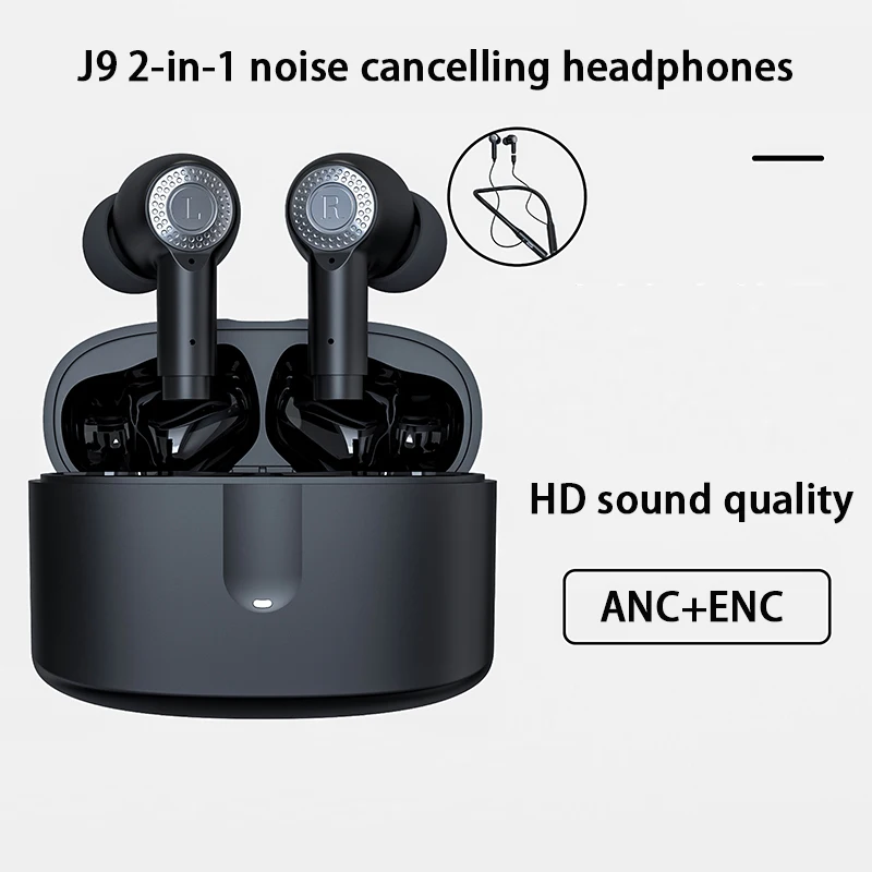 New J9 BT Headphones 2-in-1 Hands-Free Wireless Headphones TWS Headphones