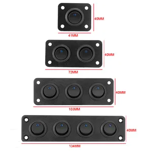 Universal Toggle Switch Panel, 12V, 1-4 Gang, USB, Carro, Barco, Marinha, RV, Caminhão, LED azul, Styling Acessórios 12 principais vendas lancha painel - №1