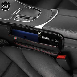 PU Leather Car Console Side Seat Gap Filler Front Seat Organizer for Cellphone Keys Small Items Automotive interior