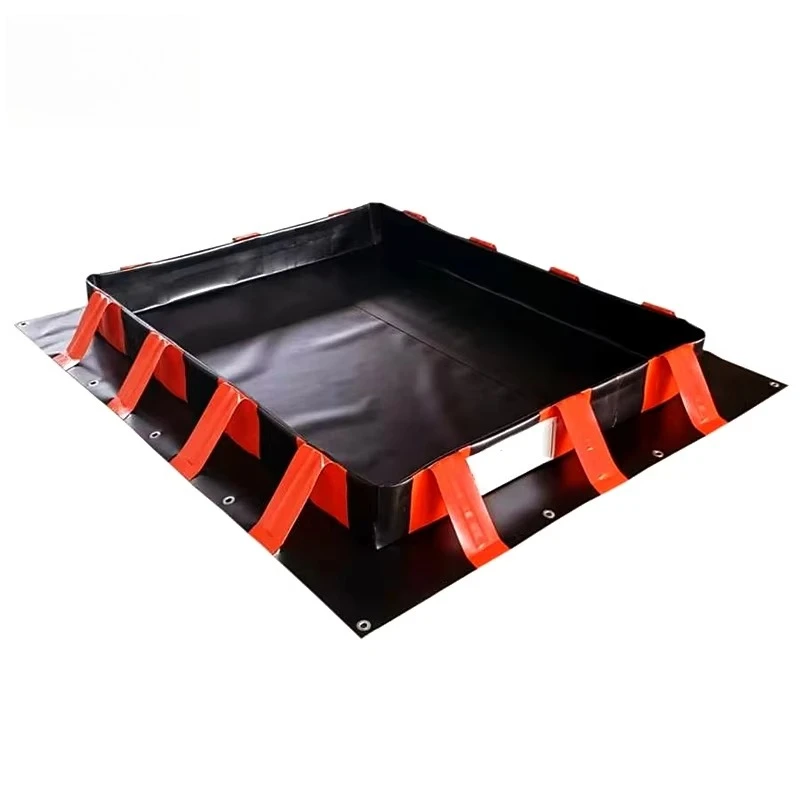 New Arrival High Flexible PVC Coated Tarpaulin Industrial Liquid Tank Leakproof Oil Spill Control Containment Berm Outdoor EPA