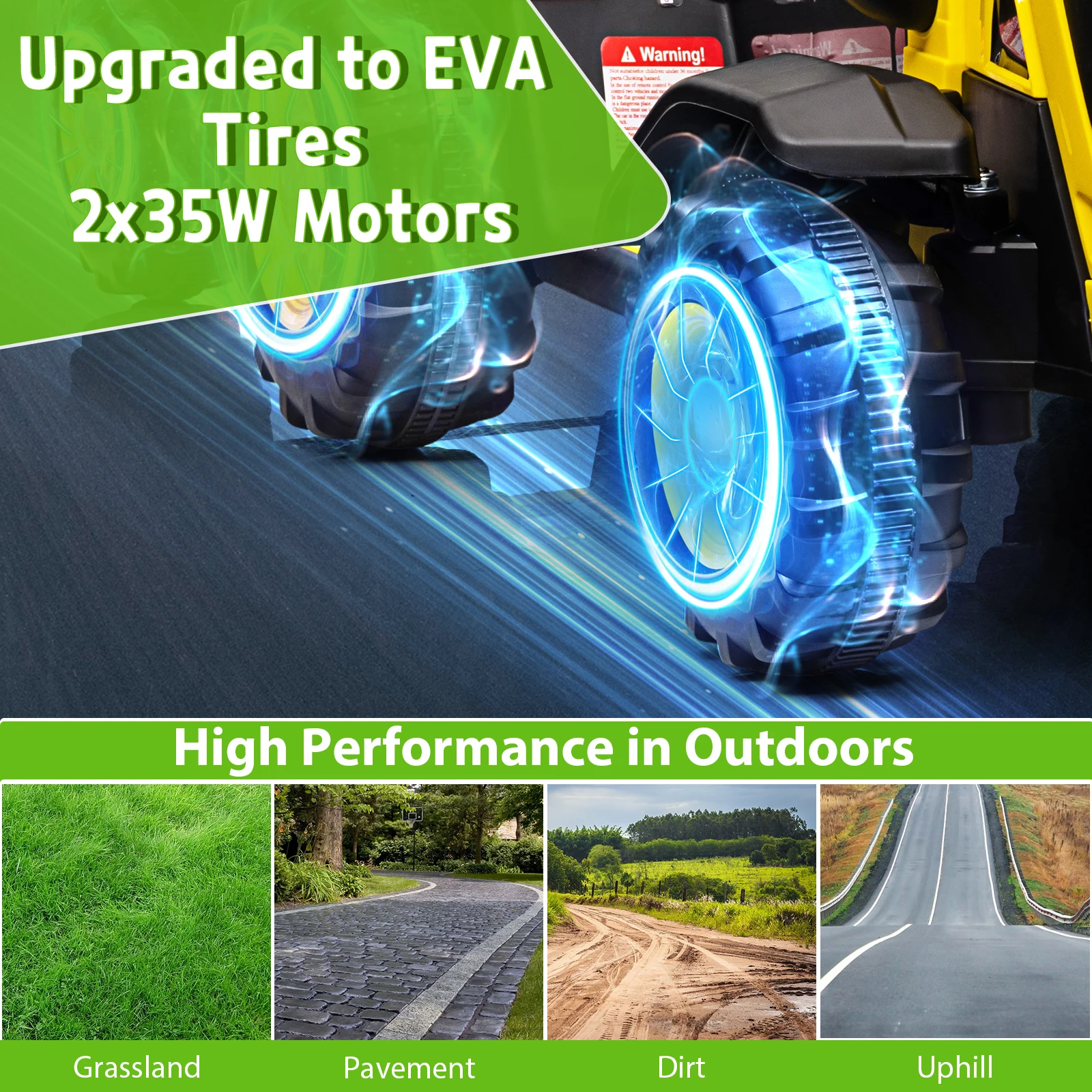 Ciągnik dla dzieci z pilotem zdalnego sterowania, ciągnik elektryczny zasilany bateryjnie 12 V i podwójne silniki 35 W dla dzieci Bluetooth Music/USB