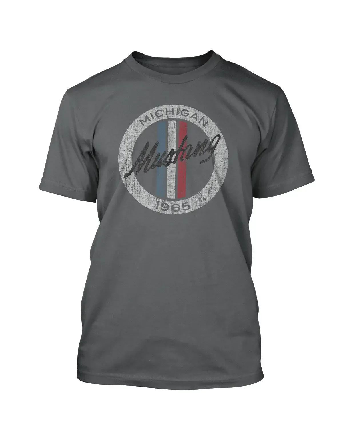 New Fashion Casual Men T Shirt O-Neck American Classic Car Fans Mustang 1965 Vintage Grunge Sporter Car Hot Rod T Shirts