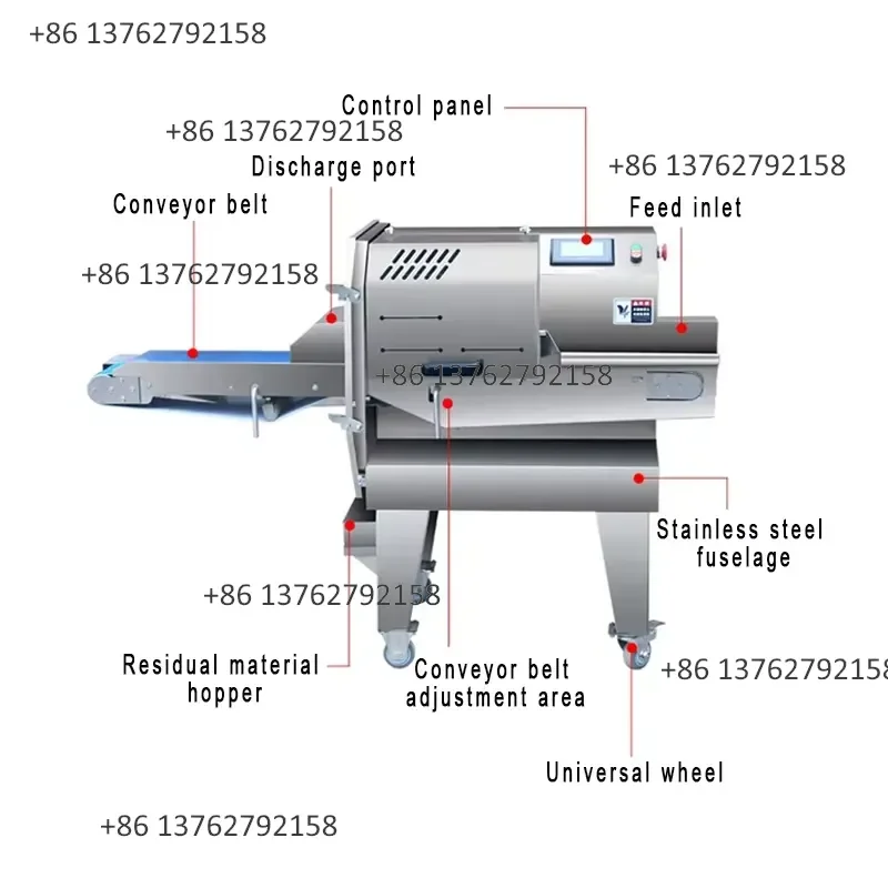 【2026】 Large Capacity Meat Slicer Automatic Industrial Chicken Breast Beef Cutting Machine 0-25mm Thickness for Butcher Shop