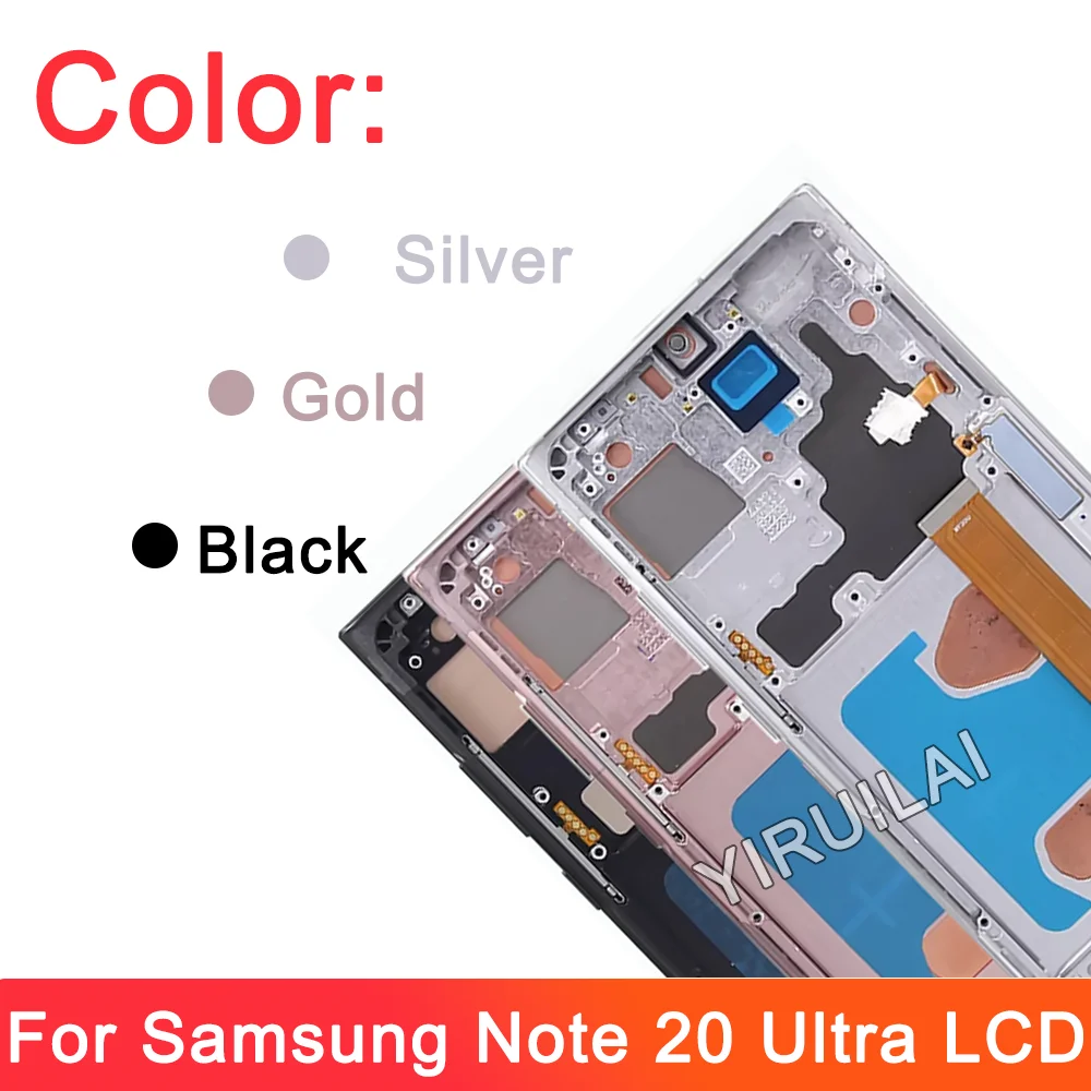 Tested For Note 20 Ultra with Frame, for Samsung Note 20 ultra N985F N985F/DS Lcd Display Digital Touch Screen Replacement