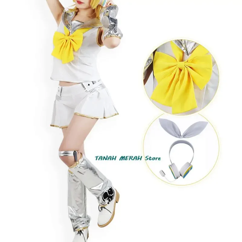 أزياء أنيمي كاغامين رين لين الجديدة لعام 2025 أزياء الأخ الأخت زي حفلة الهالوين باروكات صفراء هدايا عيد الميلاد قطع علوية P ☆ ☆ ☆ أأ