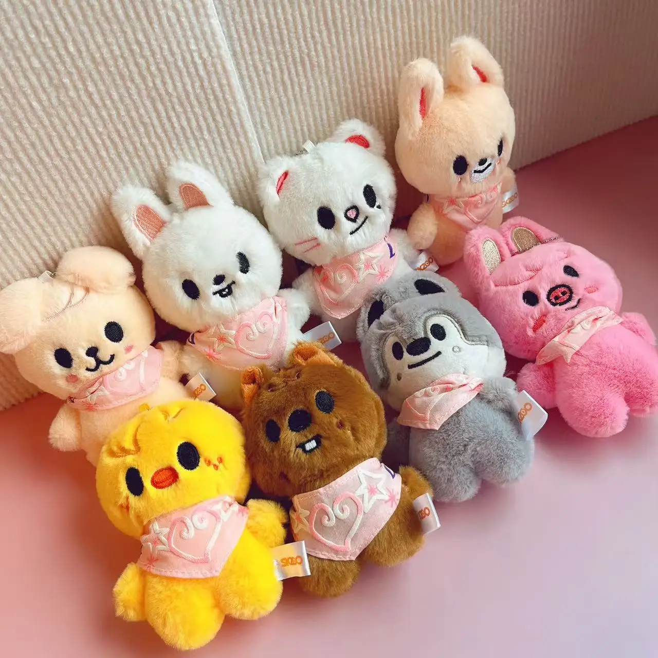 2026 Korean Wave New Magic School Plush Cartoon Keychain Cute Water Scarf Design Bag Pendant Women's Accessories Fan Gift