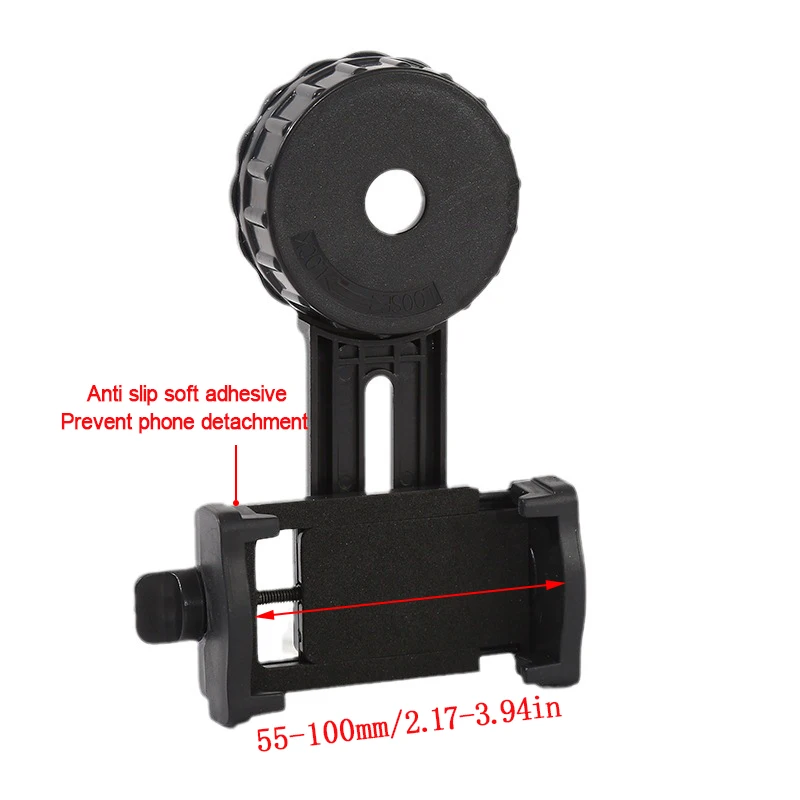 Universal Phone Adapter Bracket Clip Rotary Clamp Support Eyepiece Dia 27-49mm for Binocular Monocular Spotting Scope Telescope