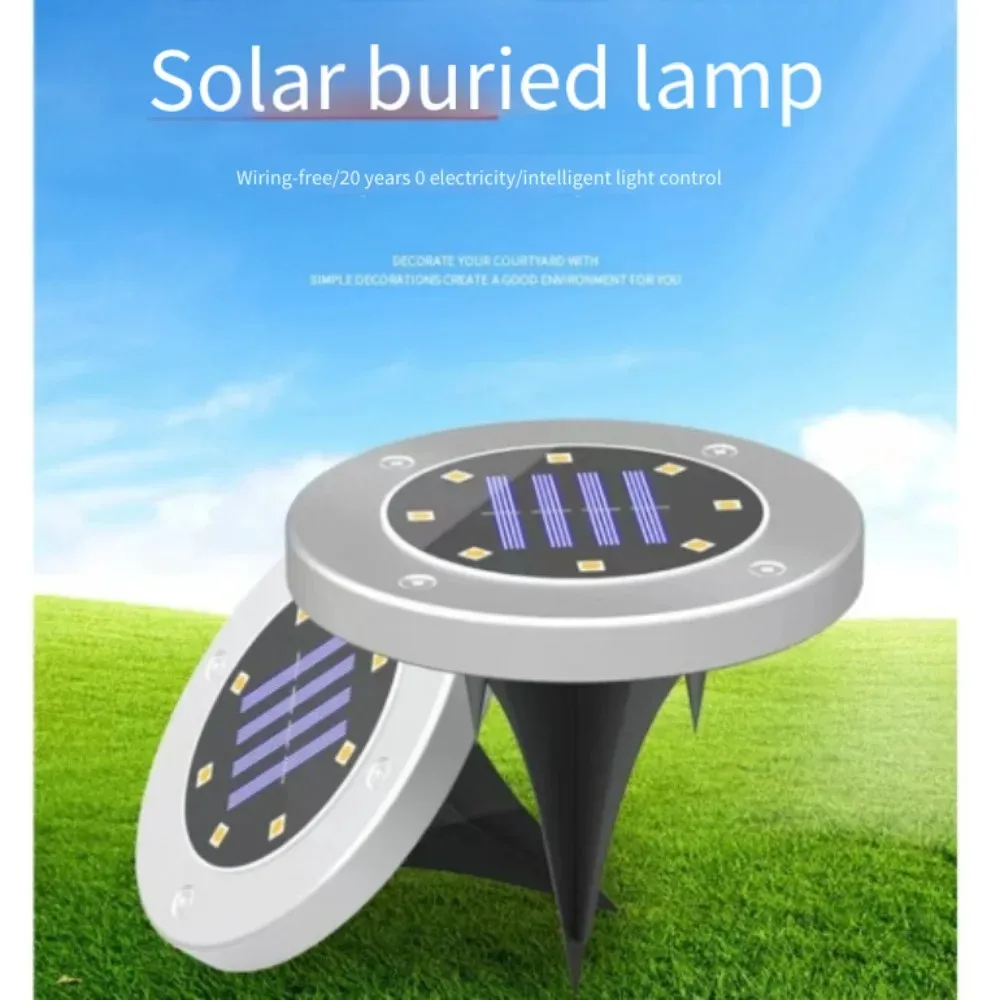 Solar LED floor light outdoor lawn light for lawn decoration garden terrace courtyard waterproof underground light