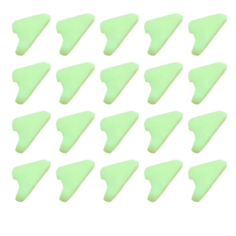 

40Pcs Triangle Fluorescent Tent Rope Buckle Night Safety Windproof Rope Adjuster for Camping Hiking Outdoor Use