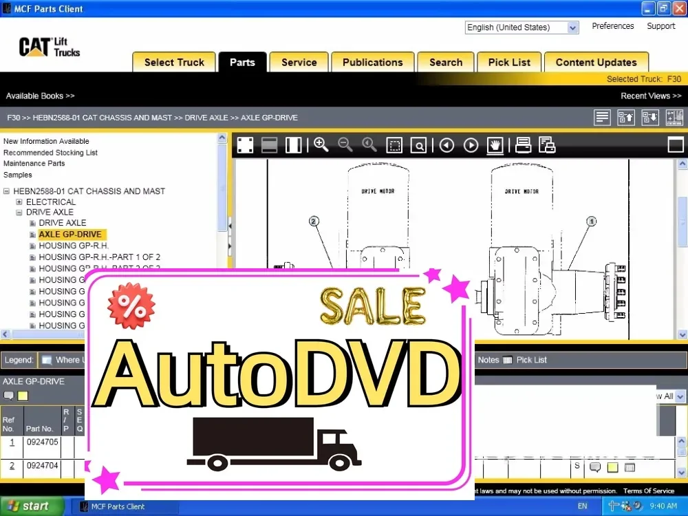 

AutoDVD Cat Lift Trucks MCFE 2024, руководства по мастерству