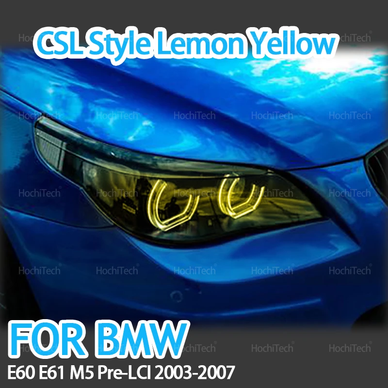 

Lemon Yellow Daylight Angel Eyes CS CSL Style for BMW E60 E61 520i 525i 530i 540i 545i 550i M5 2003-2007 Daytime Light Ring Kit