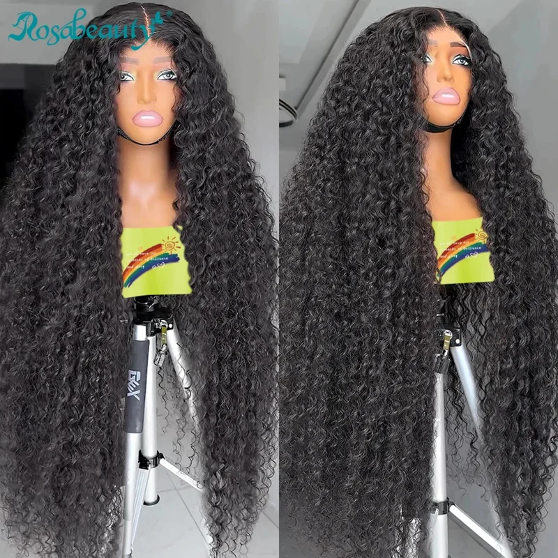 Rosabeauty 30 Inch $85 Deep Wave 13x4 13x6 Hd Lace Front Human Hair Wigs 40 Inch 250% Loose Curly Lace Frontal Wigs For Women