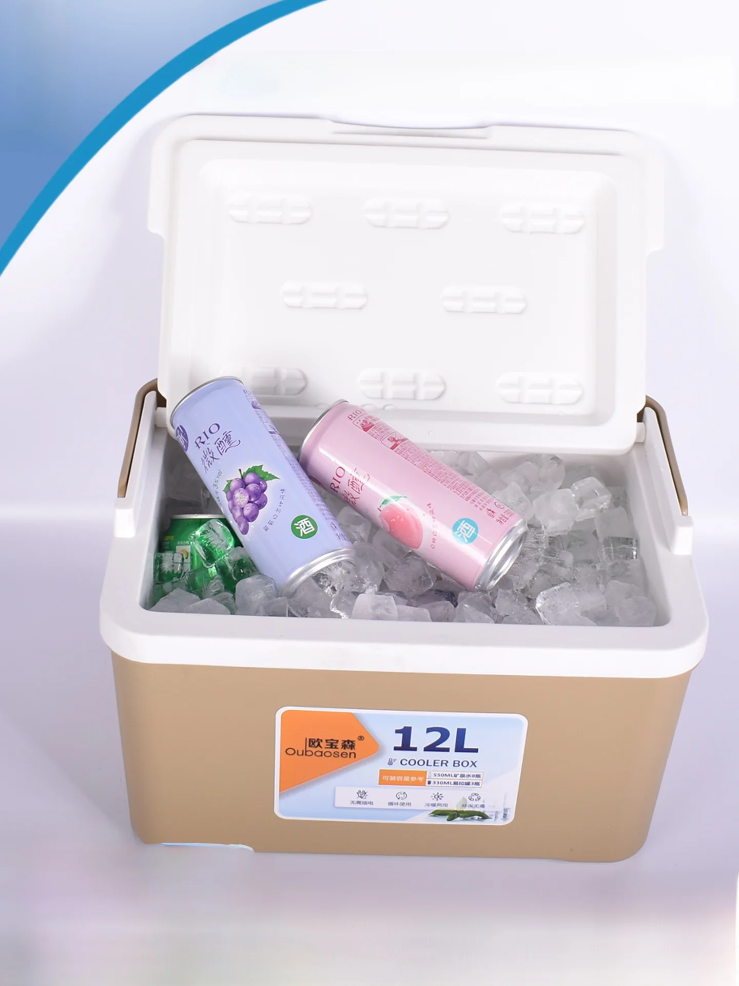 

Osborn 2L Теплый песочный цвет Термокоробка Ice Blo Охлаждающая домашняя камера На открытом воздухе Грудное молоко Холодильный киоск Холодный St...